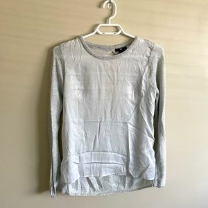 H&M Knitted Silver Sparkling Sweater in size x small